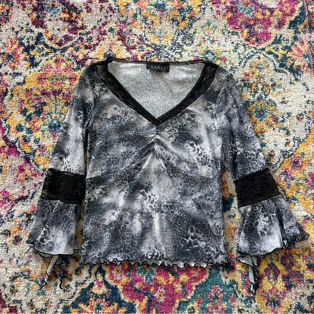 Y2k fairy grunge witchy whimsigoth blouse - Picture 4 of 7
